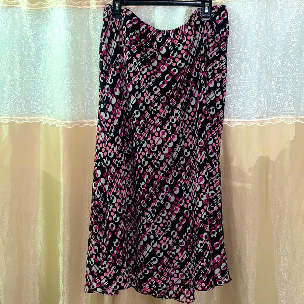 Lane Bryant Pink, Black and White Skirt
